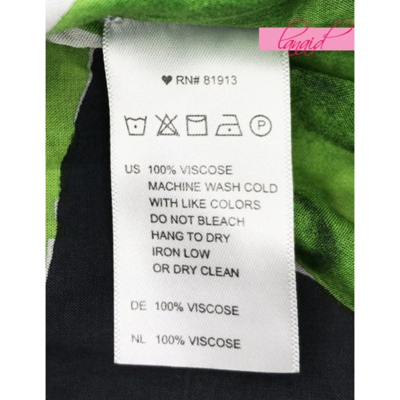 NEW Cooper Ella Jessa Caftan Maxi Dress Tropical Palm Tree V-Neck Surplice Long - Picture 11 of 12